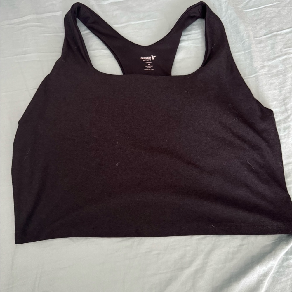 Women's Black Sports Bra/Cropped Top - Old Navy Cloud+